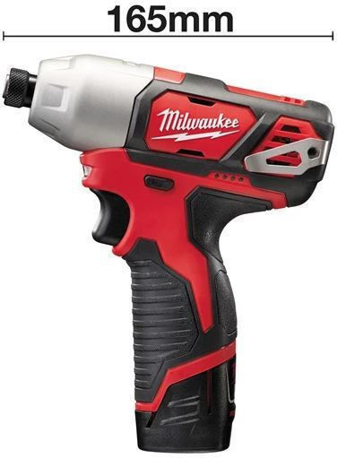 Milwaukee M12 BPP2F-152C Set Schlagbohrschrauber & Schlagschraubendreher 12V mit 2 Batterien 1.5Ah und Hülle