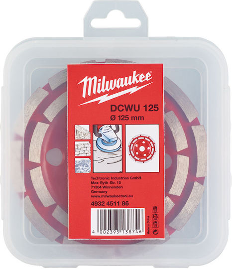 Milwaukee Dcwu125 Δίσκος Λείανσης Δομικών Υλικών 125mm