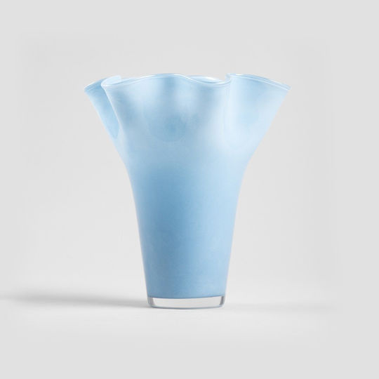 Homla Βάζο Γυάλινο Modern Hamptons Μπλε 19xΥ22.5cm