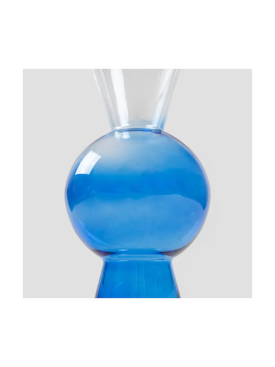 Homla Homla Dekorative Glasvase Vaseo Blau 7xH25cm