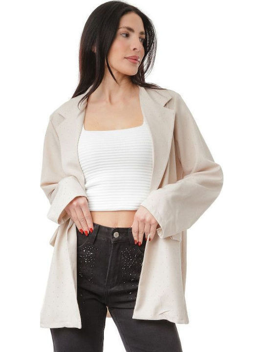 Silia D Женски Сако Cream skk-25-2454 (crm)