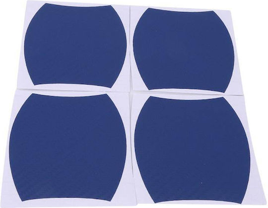 Set 4 autocolante de protecție împotriva zgârieturilor pentru mânerele ușilor din vinil carbon albastru 3D