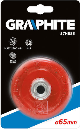 Graphite 57H585 Wire Brush for Drill 65mm