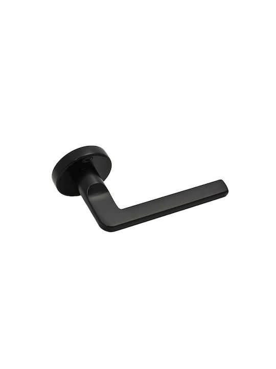 Convex Lever Middle Door with Rosette 2325 Pair with Rosette Matt Nickel