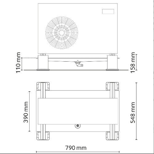 Bodenablaufwanne 790x548xh158 mm