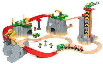 Brio Toys Set cu Trenuleț din Lemn pentru 3+ ani+ Ani