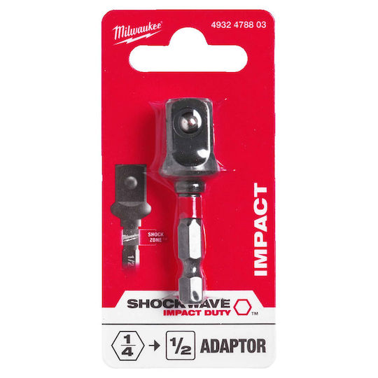 Milwaukee Adapter with Socket HEX and Output 1/2''
