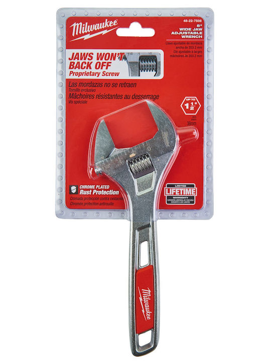 Milwaukee French Wrench with Adjustable Opening 40mm 200mm