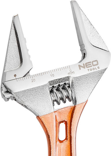 Neo Tools Französischer Schraubenschlüssel Länge 155mm mit einer Maulöffnung von bis zu 28mm und rutschfestem Griff