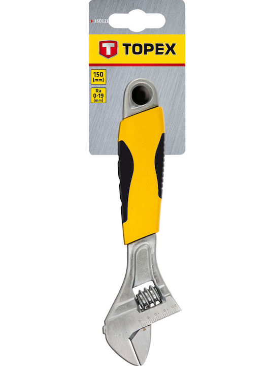 Topex Γαλλικό Κλειδί Μήκους 150mm με Άνοιγμα Σιαγόνων έως 20mm και Αντιολισθητική Λαβή