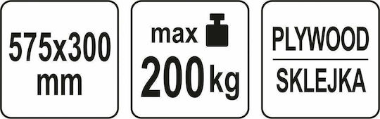 Yato Baza mobilă pentru o Încărcătură cu Greutate de până la 200kg în Culorea Negru