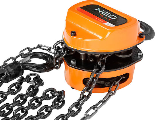 Neo Tools Palan cu lanț pentru o Încărcătură cu Greutate de până la 3t în Culorea Portocaliu