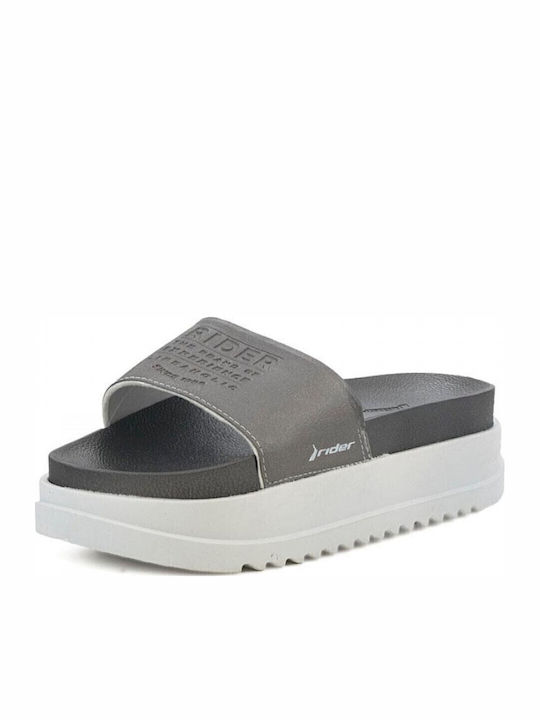Women's Platform Flip Flops Silver