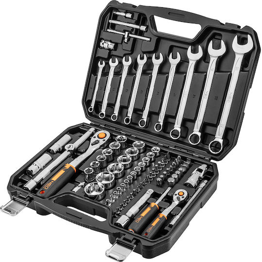 Neo Tools Καστάνια με Καρυδάκια 1\2" & 1\4" 82τμχ