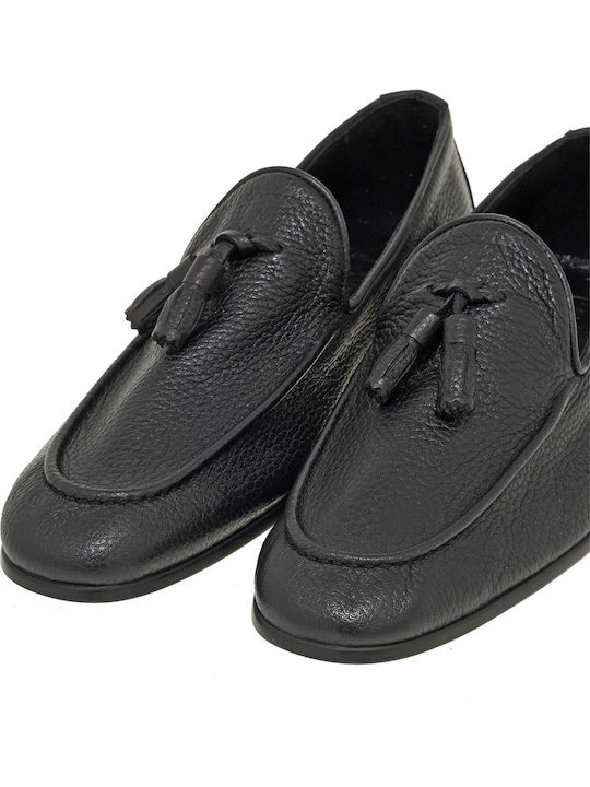 Δερμάτινα Ανδρικά Loafers σε Μαύρο Χρώμα