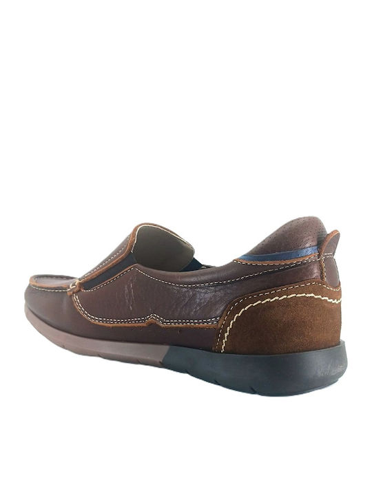 Δερμάτινα Ανδρικά Boat Shoes σε Ταμπά Χρώμα