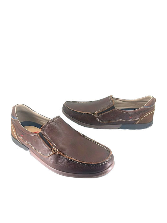 Δερμάτινα Ανδρικά Boat Shoes σε Ταμπά Χρώμα