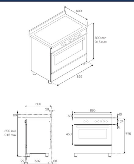 Bertazzoni Κουζίνα 5I 1E NE T