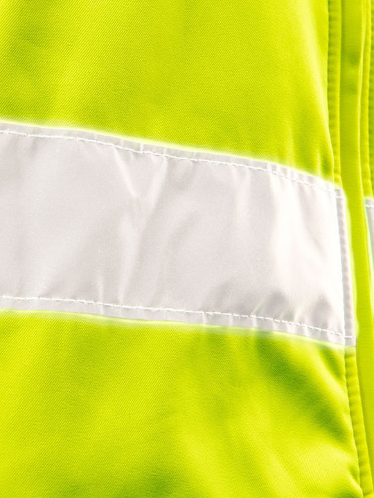 Warning Softshell Work Jacket Hood Yellow Size Xxxl