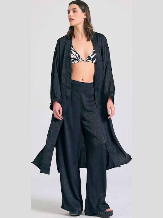 Damen Kimono Schwarz