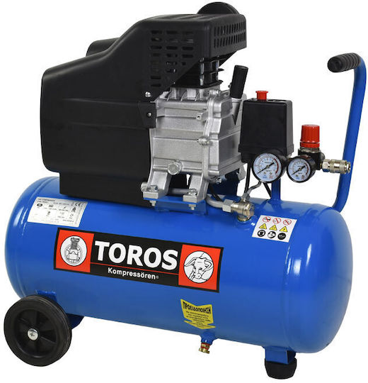Toros Single-Phase Air Compressors with Power 2.5hp and Airtank 24lt 602081