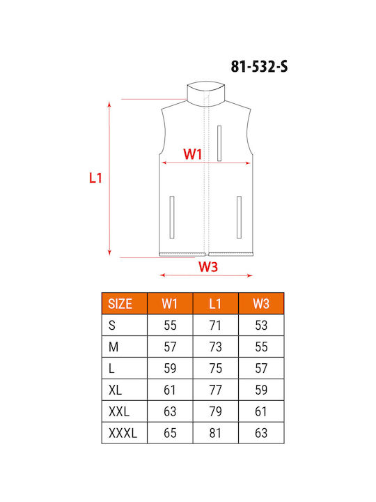 Neo Tools Softshell Waterproof Softshell Men's Safety Vest with Fleece Lining Black