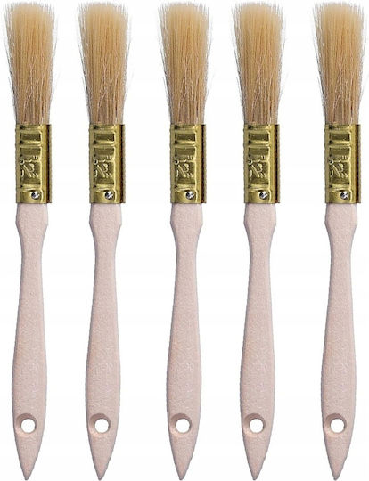 Set de Pensule Plate 20 Bucăți 15 25 36 50 Mm Păr Natural