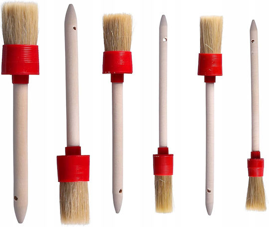 Set de Pensule Rotunde cu Inel 6 Bucăți 20mm-45mm