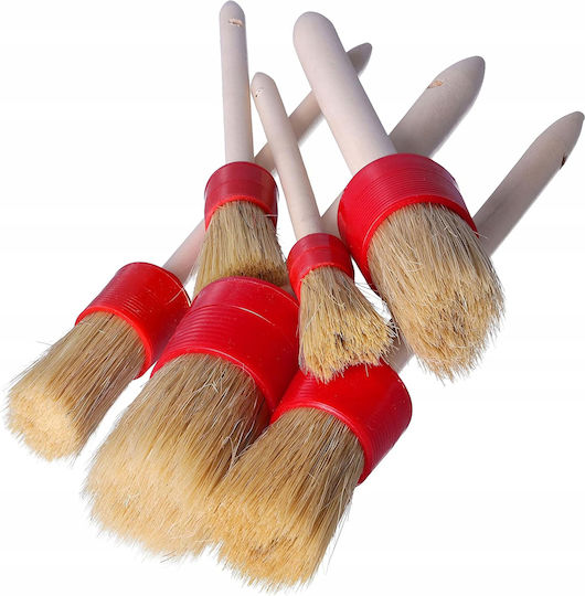 Set de Pensule Rotunde cu Inel 6 Bucăți 20mm-45mm