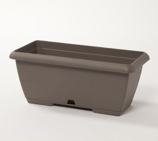 Plastecnic Terrae Кутия за саксии Пластмаса Бежов 40x16.7см.