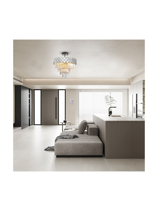 Eko Light CARISMA Πολυέλαιος 9xE14 Ασημί 2186