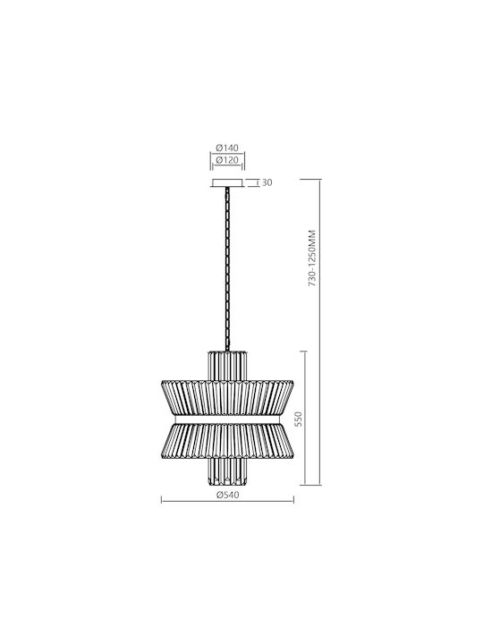 Eko Light Chandelier Transparent 2351
