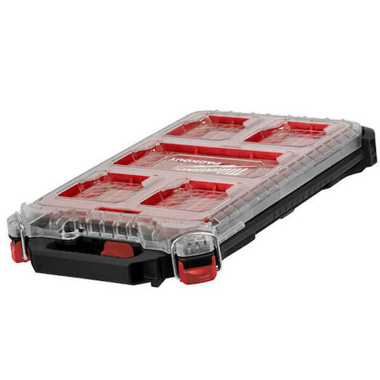 Milwaukee Packout Tool Compartment Organiser 5 Slot Adjustable & Removable Box Black 38x25x6.5cm