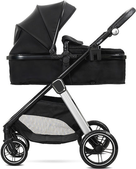 Lorelli Aspen Adjustable 2 in 1 Baby Stroller Suitable for Newborn Black