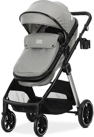 Lorelli Aspen Adjustable 2 in 1 Baby Stroller Suitable for Newborn Gray