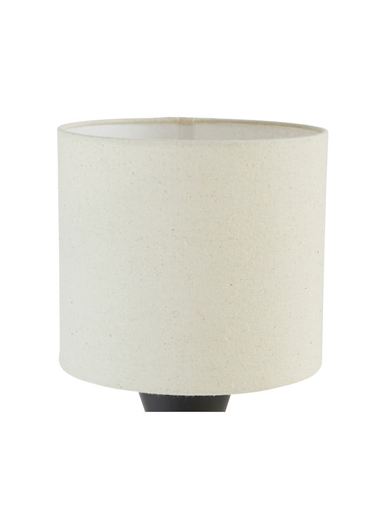 Atmosphera Table Lamp with Beige Shade and Black Base