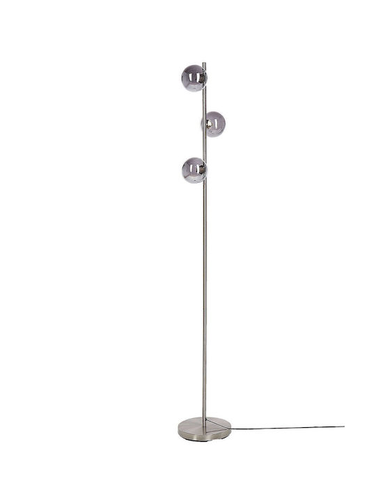 Beliani Floor Lamp Silver