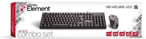 Element KB-145UMS v2.0 Σετ Πληκτρολόγιο & Ποντίκι International English