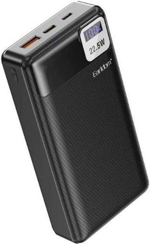 Earldom ET-PD30 Power Bank 20000mAh 22.5W με Θύρα USB-A και Θύρα USB-C Μαύρο