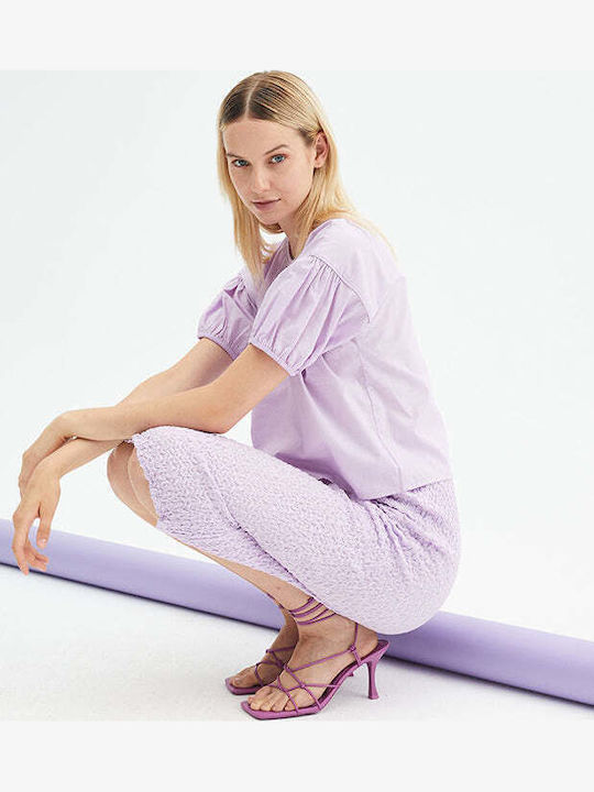 Women's Blouse Cotton Lilac