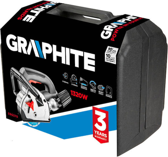 Graphite Φρέζα Αυλακώσεων 1320W με Σύστημα Αναρρόφησης