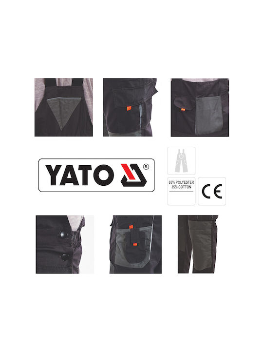 Yato Work Coveralls with Straps Grey