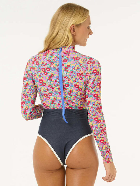 Surf Ολόσωμο Μαγιό με Φερμουάρ Floral Multico