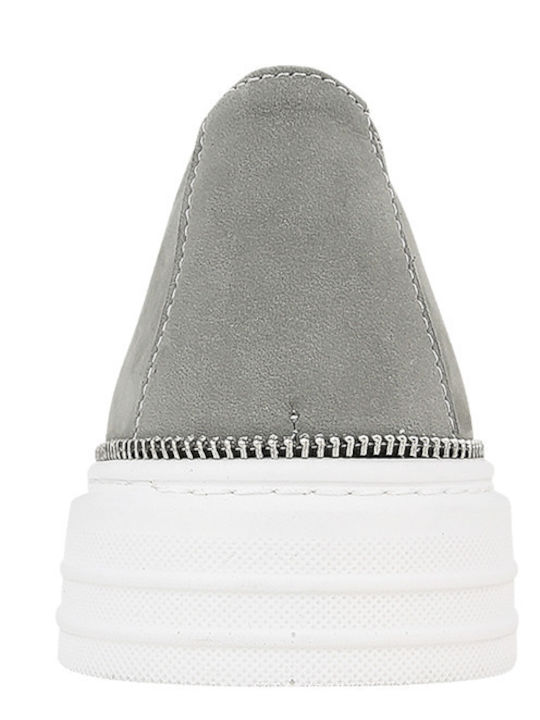 De piele Slip-on-uri pentru bărbați Gri