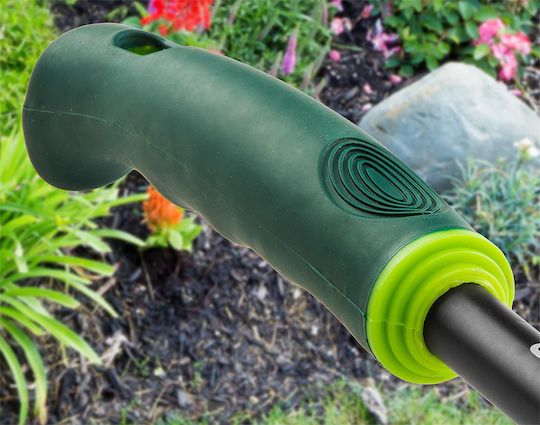 Verto Kultivator mit drei Zinken Gartenrechen mit Stiel 34cm und Kunststoff Griff