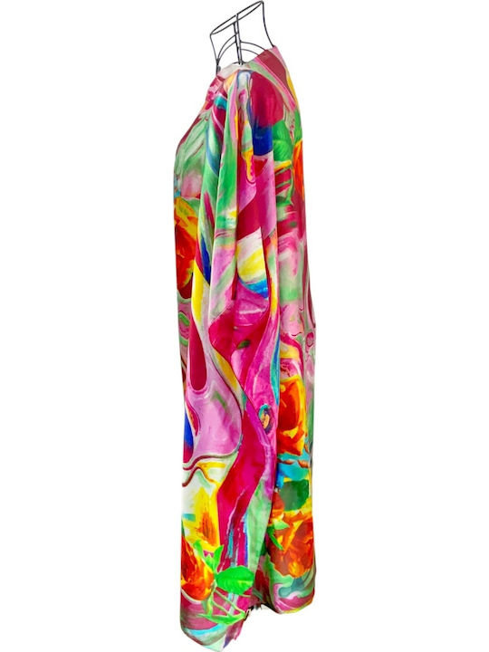 Rochie Poncho pentru Femei 24t Fucsia Portocaliu Mărime Unică Intl