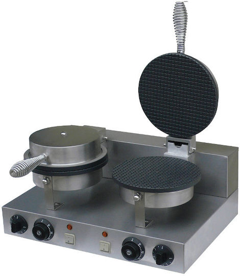 Karamco CB-02 Επαγγελματική Βαφλιέρα Διπλή για Βάφλες σε Σχήμα Χωνάκι