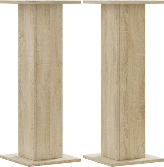 vidaXL Ανθοστήλες Ξύλινες Μπεζ 30x30x80εκ. 2τμχ