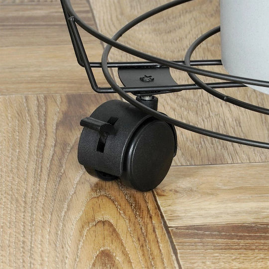 Progarden Suport pentru ghiveci Metal Negru cu Roți 31.5bucx31.5buccm.