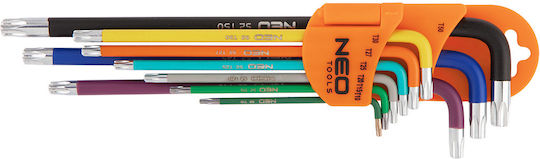 Neo Tools Сет от 9 Torx ключа във форма L